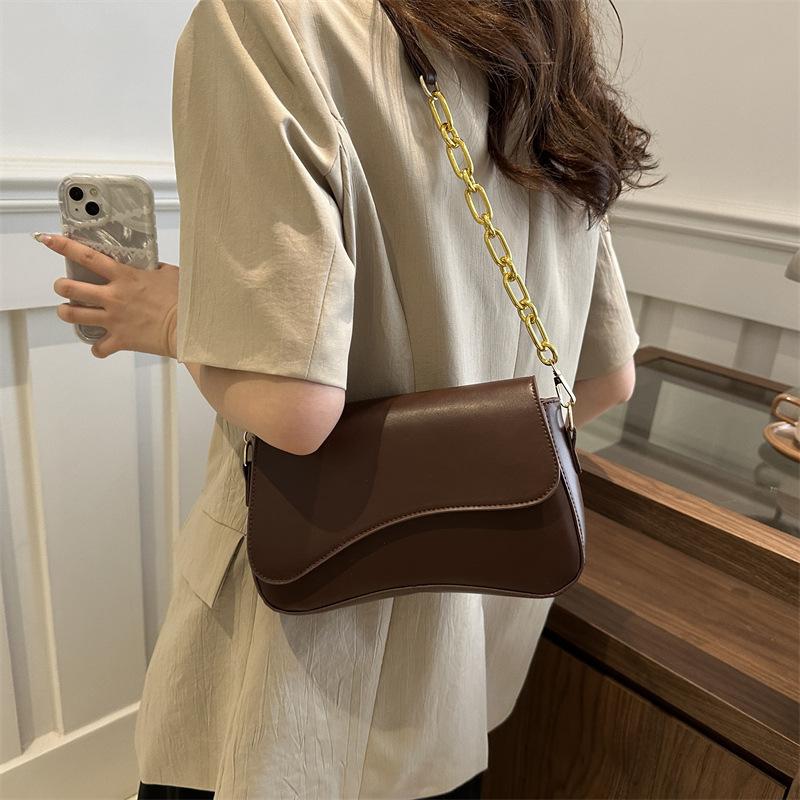 Textured French Niche Design Temperament Women's Bags Popular Small Square Bag Casual Shoulder Women's Bag Simple Crossbody Bag
