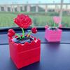 Schwingendes Herz Rosen Auto-Schmuckstück - Eine hübsche florale Dekoration für das Auto-Interieur und das Zuhause, ideal als Geschenk für Damen