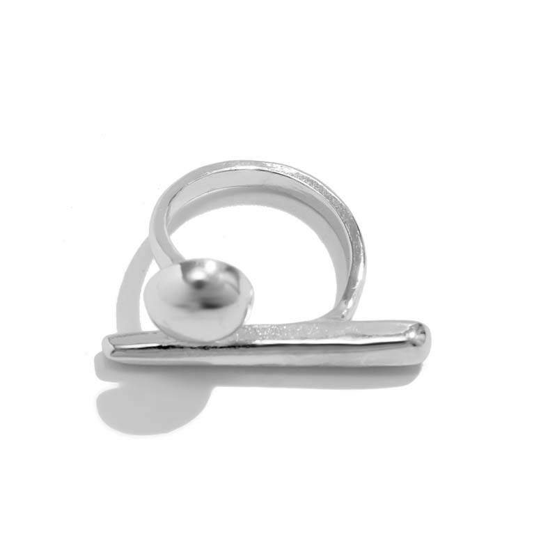 Kreatywny nieregularny geometryczny pierścień kulkowy otwarty dla kobiet mężczyzn Punk złoty kolor linia regulowana para pierścień palec biżuteria akcesoria