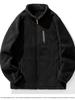 Men's Autumn Winter Stand Collar Thick Fleece-Lined Lambswool Jacket