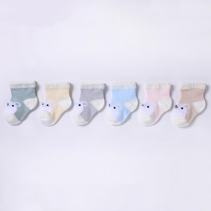 6 Pairs /lot 0 To 24M Summer Short Socks For Baby Cute Animal Newborn Infants Socks Extreme Soft Socks On Girls Boys Spring