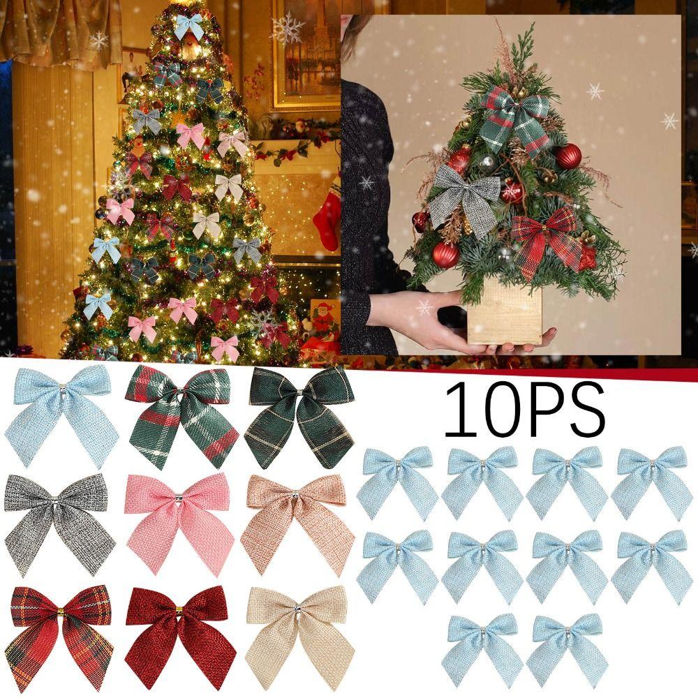 

10Pcs/set Cloth Xmas Tree Pendant Various Style Christmas Garland Accessories Party Flags 1