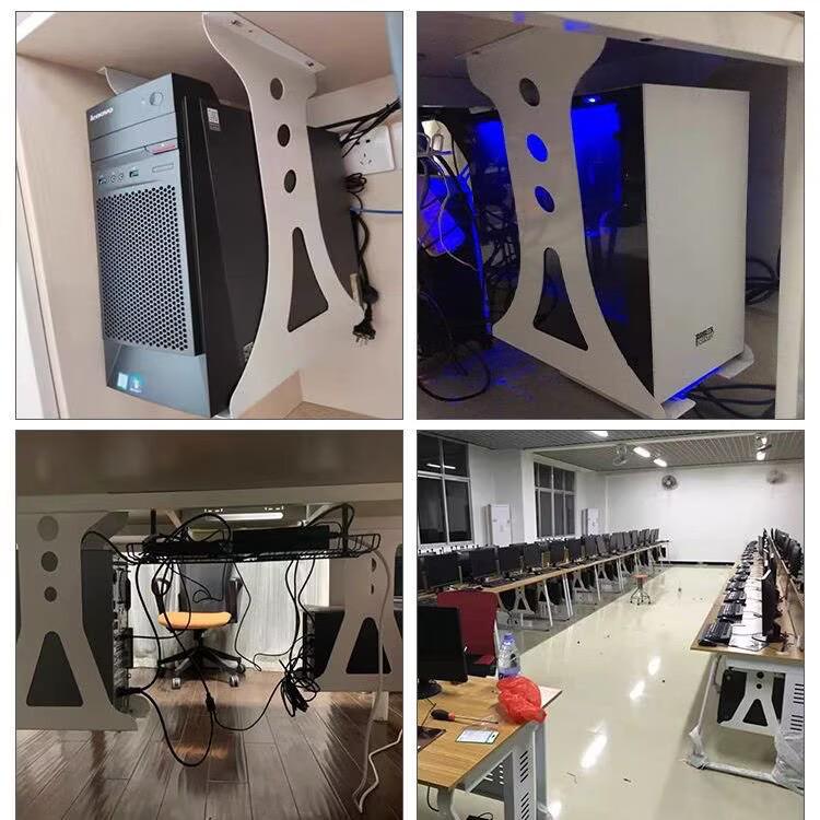 Adjustable Under-Desk Metal Computer Bracket for Hanging Support