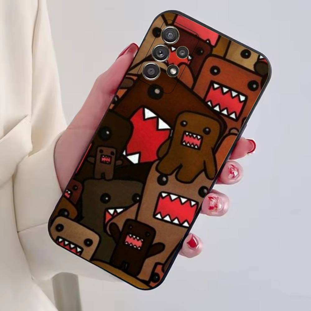 Cute Domo-kun Monsters Fashion Phone Case For Samsung S25,S24,S21,S22,S23,S30,Ultra,S20,Plus,Fe,Soft Silicone Black Cover