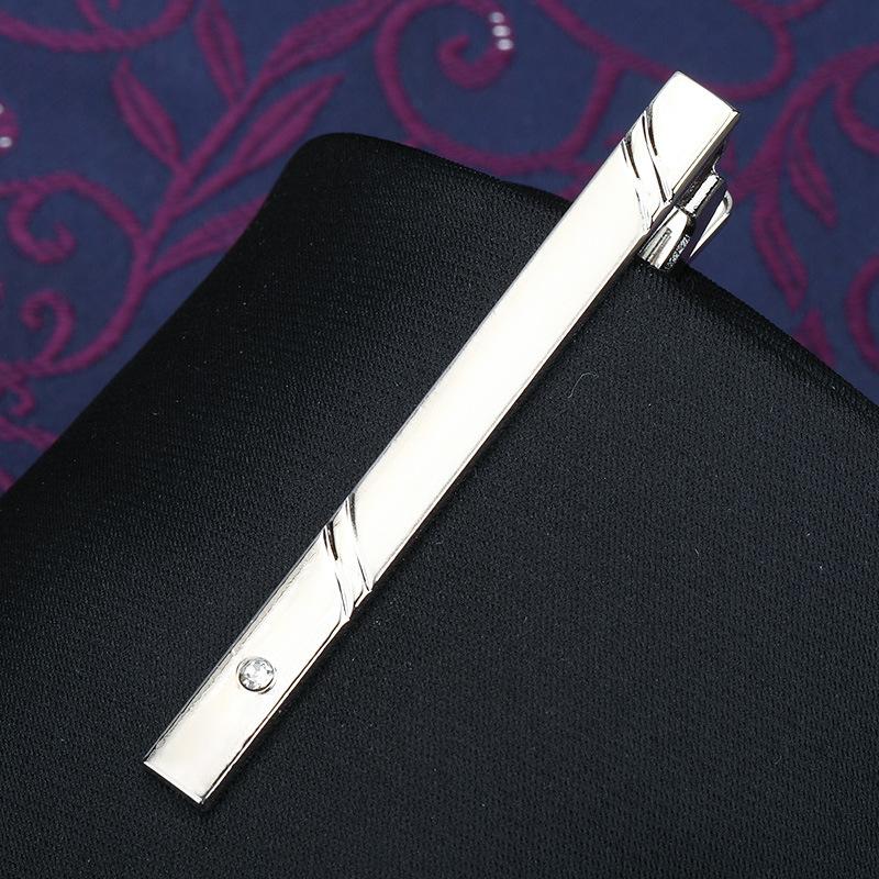 Herren Mode Vielseitige Krawattenklammer Business Anzug Gold Silber Hochzeit Herren und Damen Anstecknadel Koreanische Version Sicherheitskragenclip