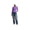 Polo Ralph Lauren Solid Color Crew Neck Long Sleeve Sweater Women sweater Lavender 211891640-028