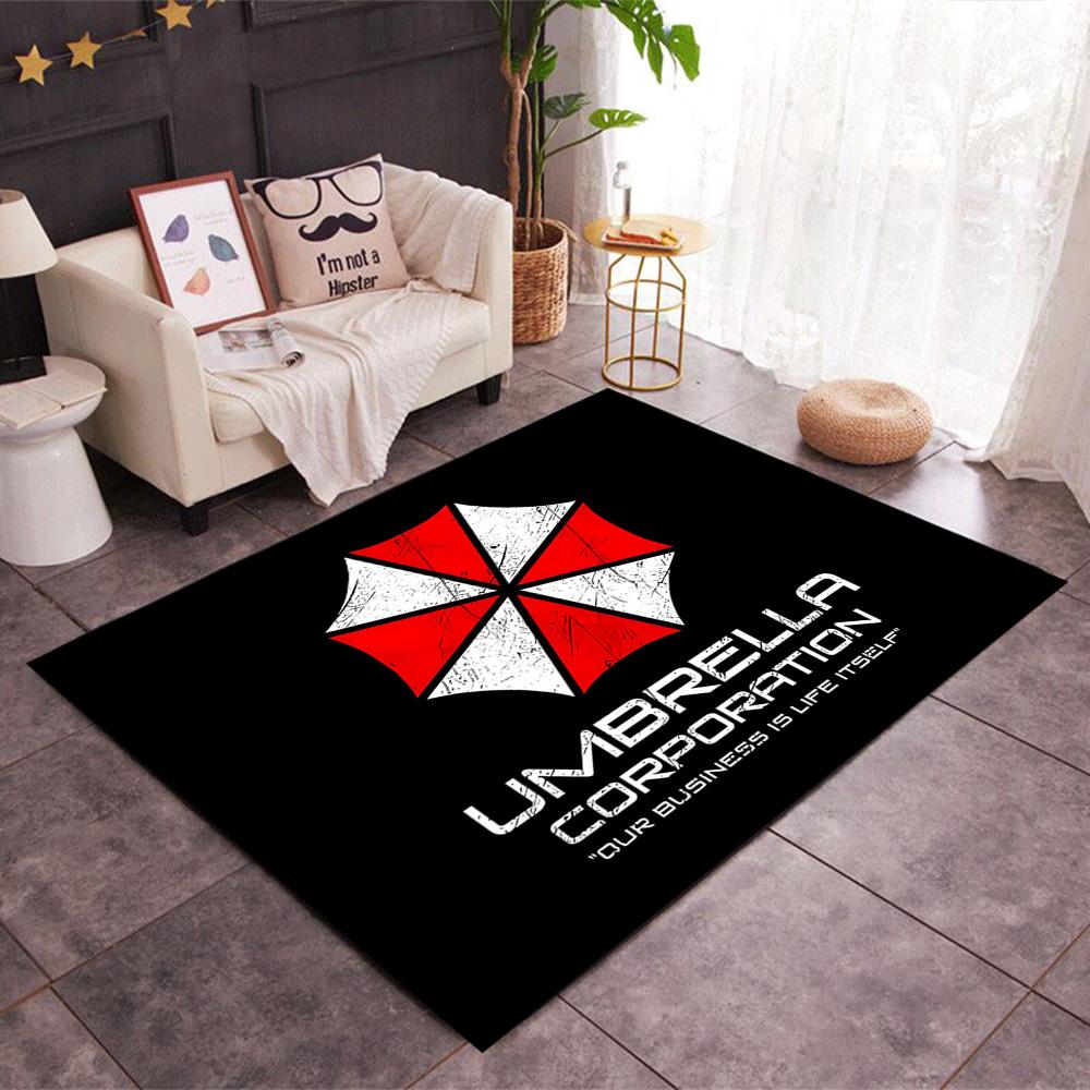 Umbrella Corporation Logo Floor Mat Design for Hallway Study room Dining Room Foyer Antislip Carpet Anime Office Decor Wedding Party Gift