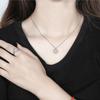 Rotating Clover Necklace, Korean Fashion New Product, Versatile Network Hollow Heart Necklace, Female