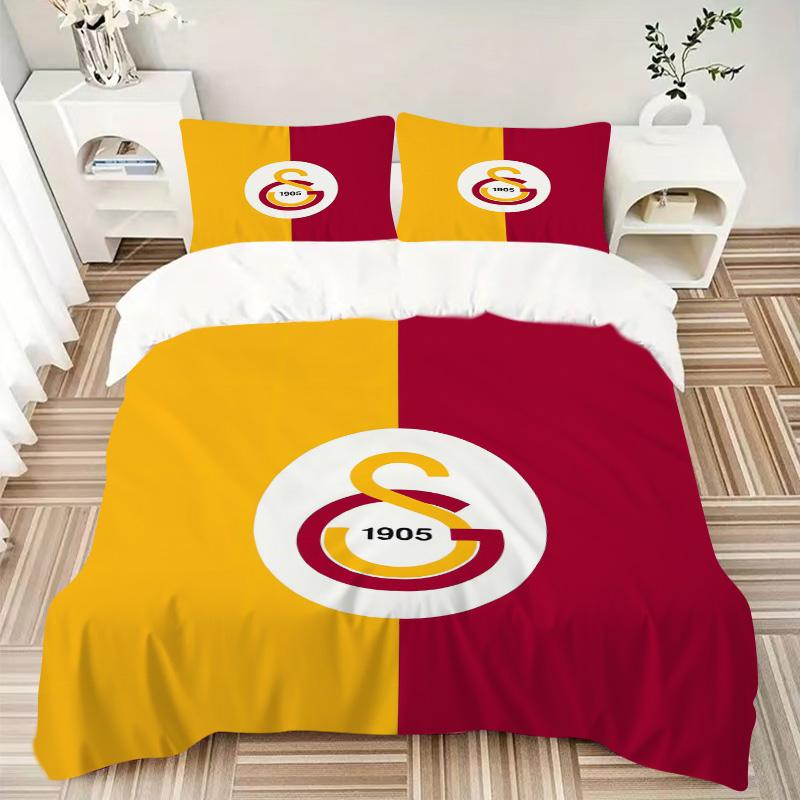 Galatasaray Crest Print 3Pcs Bedding Setduvet Cover With 2 Bedropillowcase Home Birthday Gift