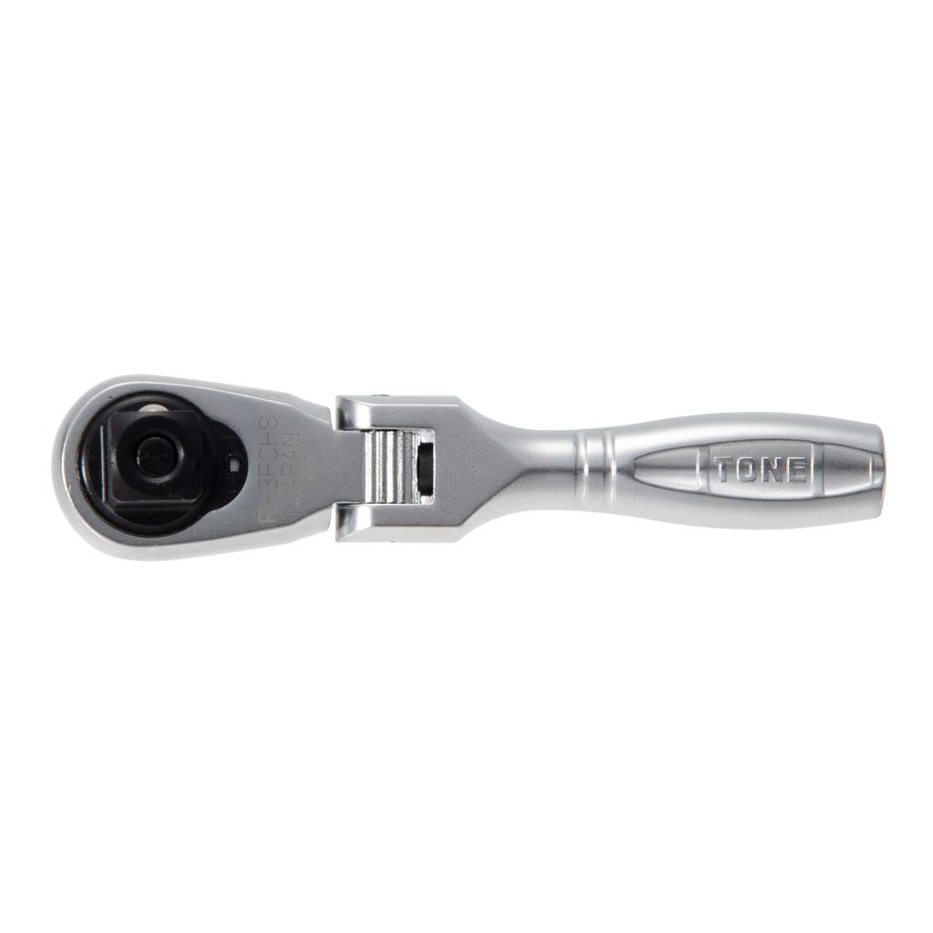 TONE Compact Short Ratchet Handle Drive Swing-Neck (Hold Type), RH3FCHS, 9.5mm (3/8")