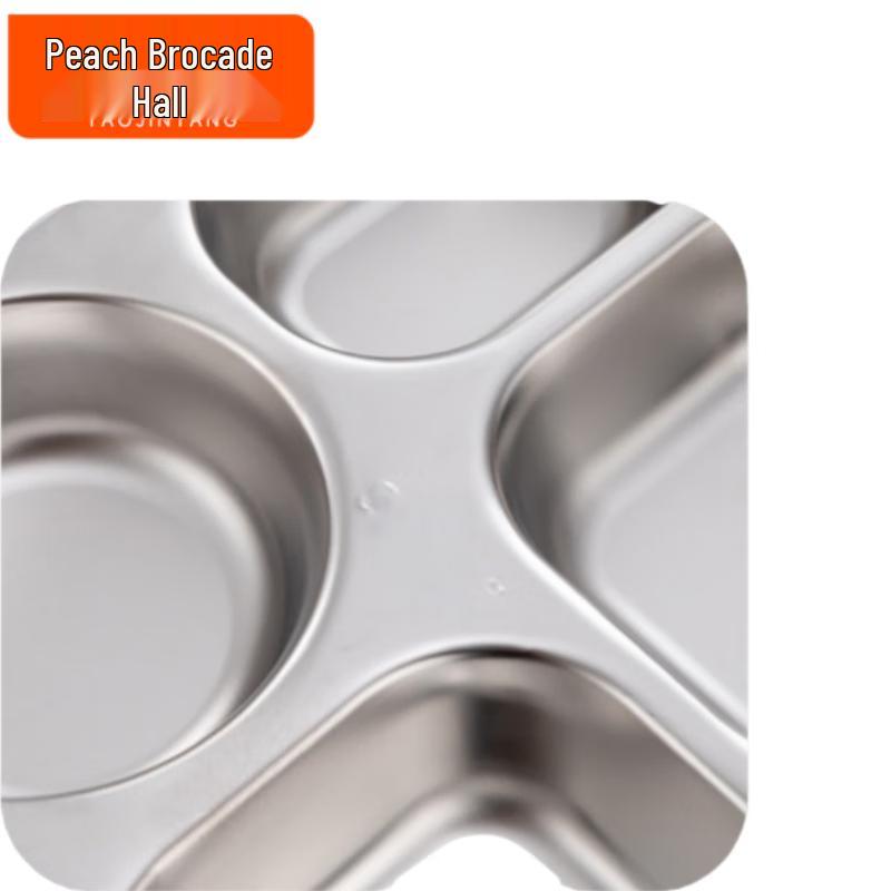 Minimalistischer 304 Edelstahl Teller mit Unterteilungen