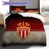 AS Monaco Football Club  Pattern Bedding Quilt Set  Home Decoration  Gift (1 * duvet cover + 2 * pillowcase  without core)