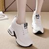 Women's Sneakers Breathable Mesh Chunky Casual Shoes Wedges Height Increased Platform Shoes Lightweight Lace Up Vulcanize Shoes