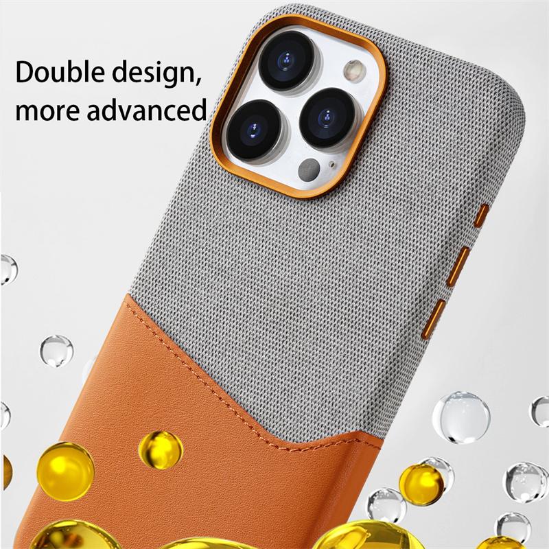 Double Leather Microfiber Flocked Magnetic Phone Case For iPhone 13 12 14 15 16 17 Pro Max Plus Wallet Card Insertion Protective