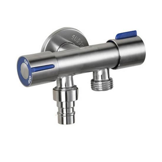 Robinet Unghiular cu Ieșire Dublă din Oțel Inoxidabil 304 cu Comutatoare Duble pentru Divertor WC