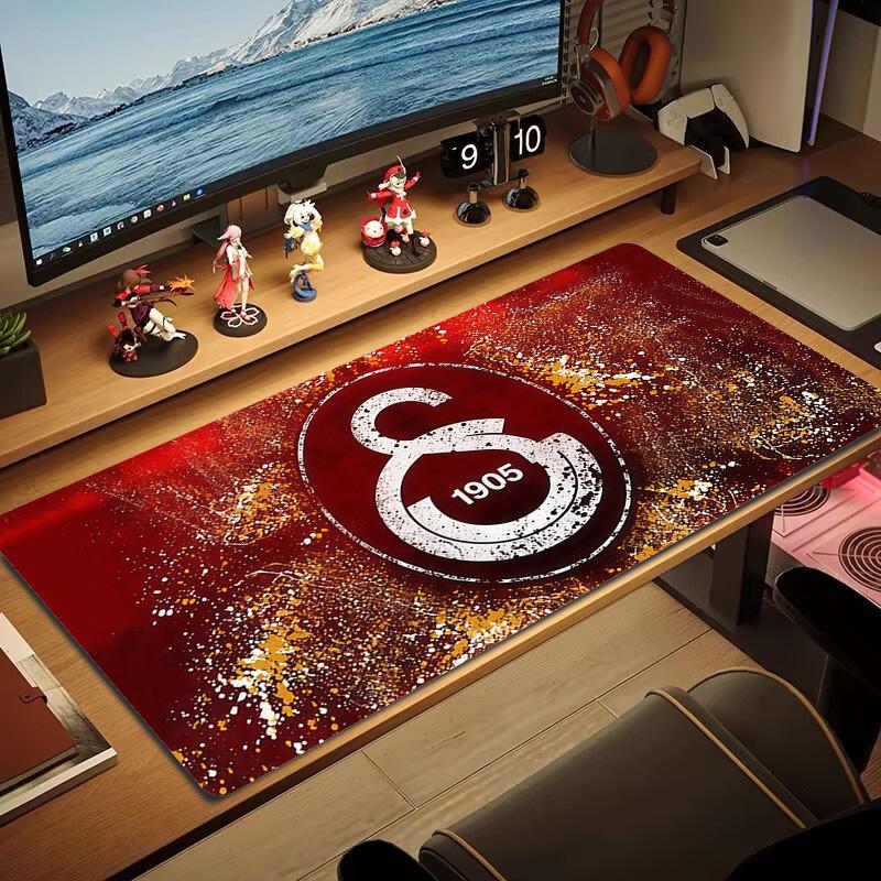 Galatasaray Print Kissen Rutschfest Laptop Tablet Großes Mauspadd XXL Matte Mini-PC Spielmatte Mit Verriegeltem Rand