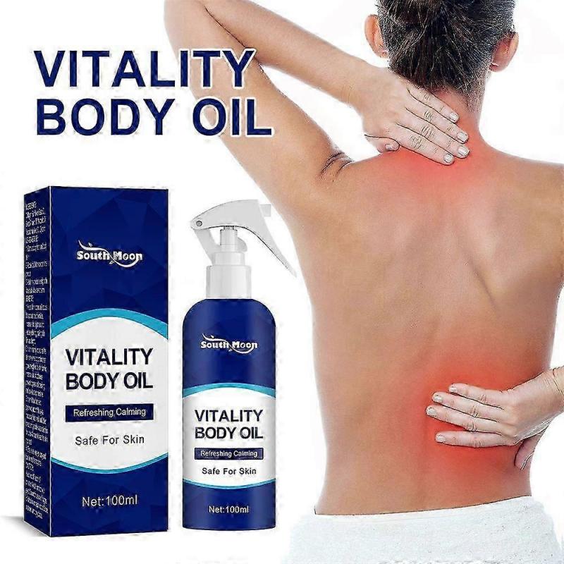 Vitality Body Oil, Refreshing Dry Body Oil Spray, Skin Moisturizer, Joint Care Spray, Body Oil For Pleasant Smell and Refreshment