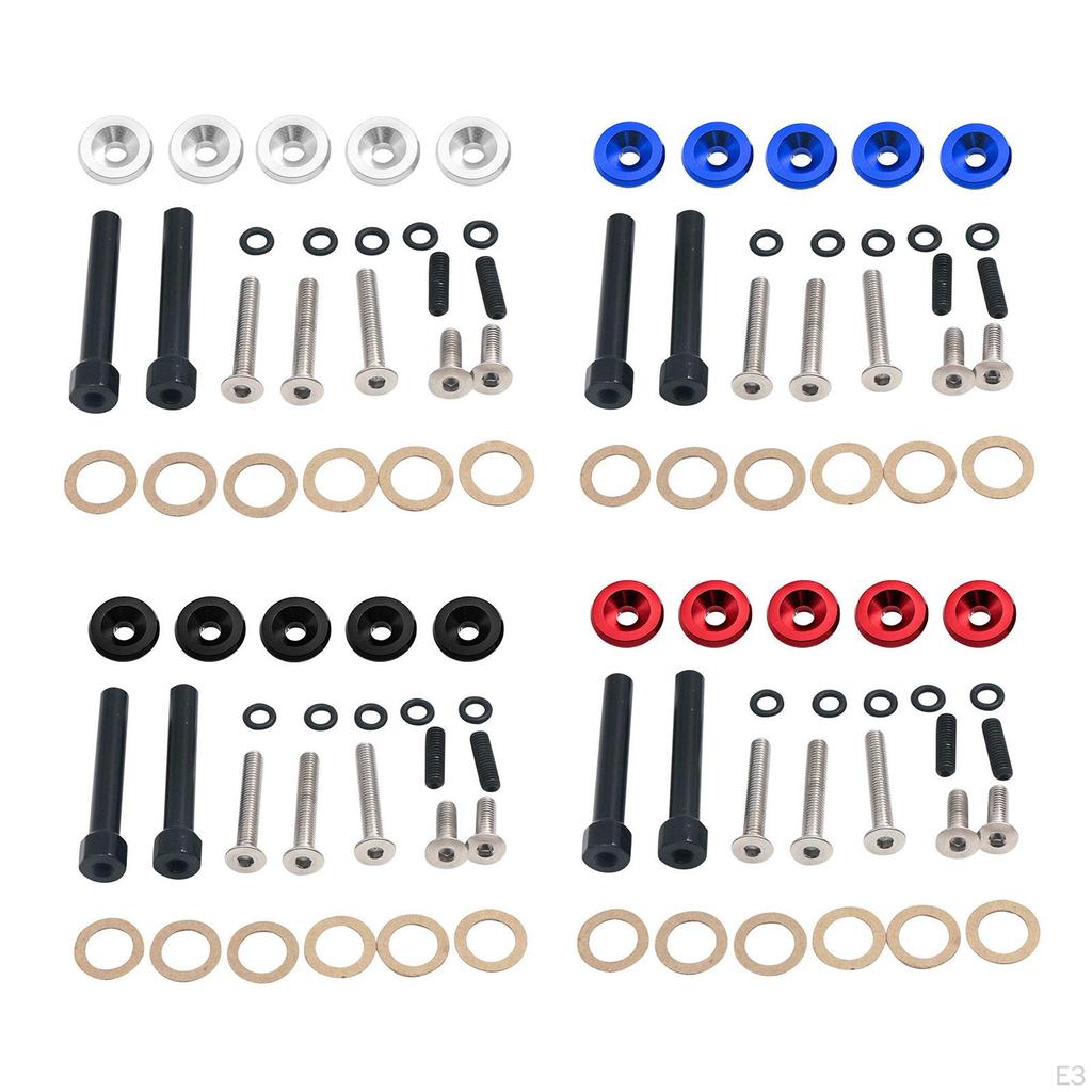 Engine Valve Cover Washer Bolt Set Aluminium Spare Parts Assembly Easy Installation Car Accessories