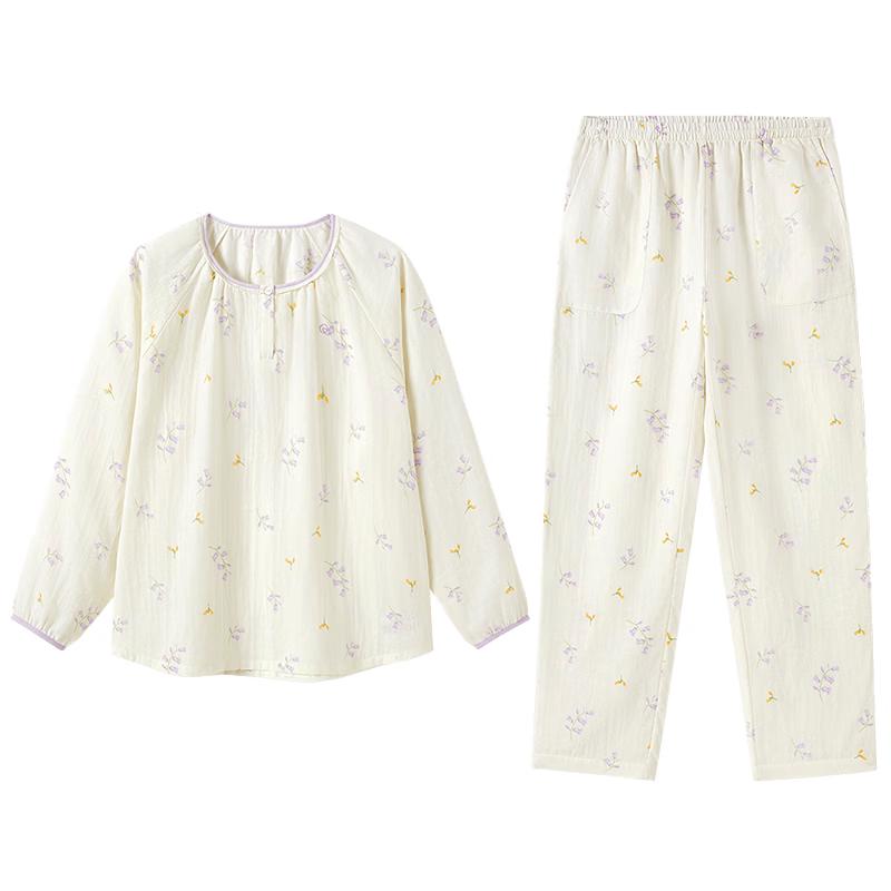 Women s Ultra-Soft Cotton Gauze Pajama Set L