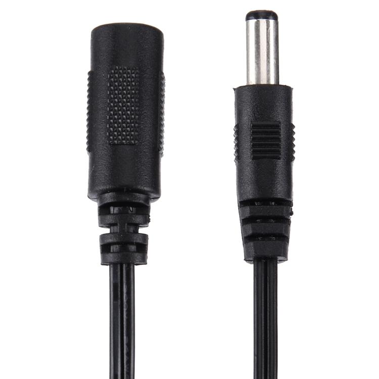 5,5 x 2,1 mm DC-Buchse zu 5,5 x 2,5 mm DC-Stecker Stromkabel für Laptop-Adapter, Länge: 15 cm(Schwarz)
