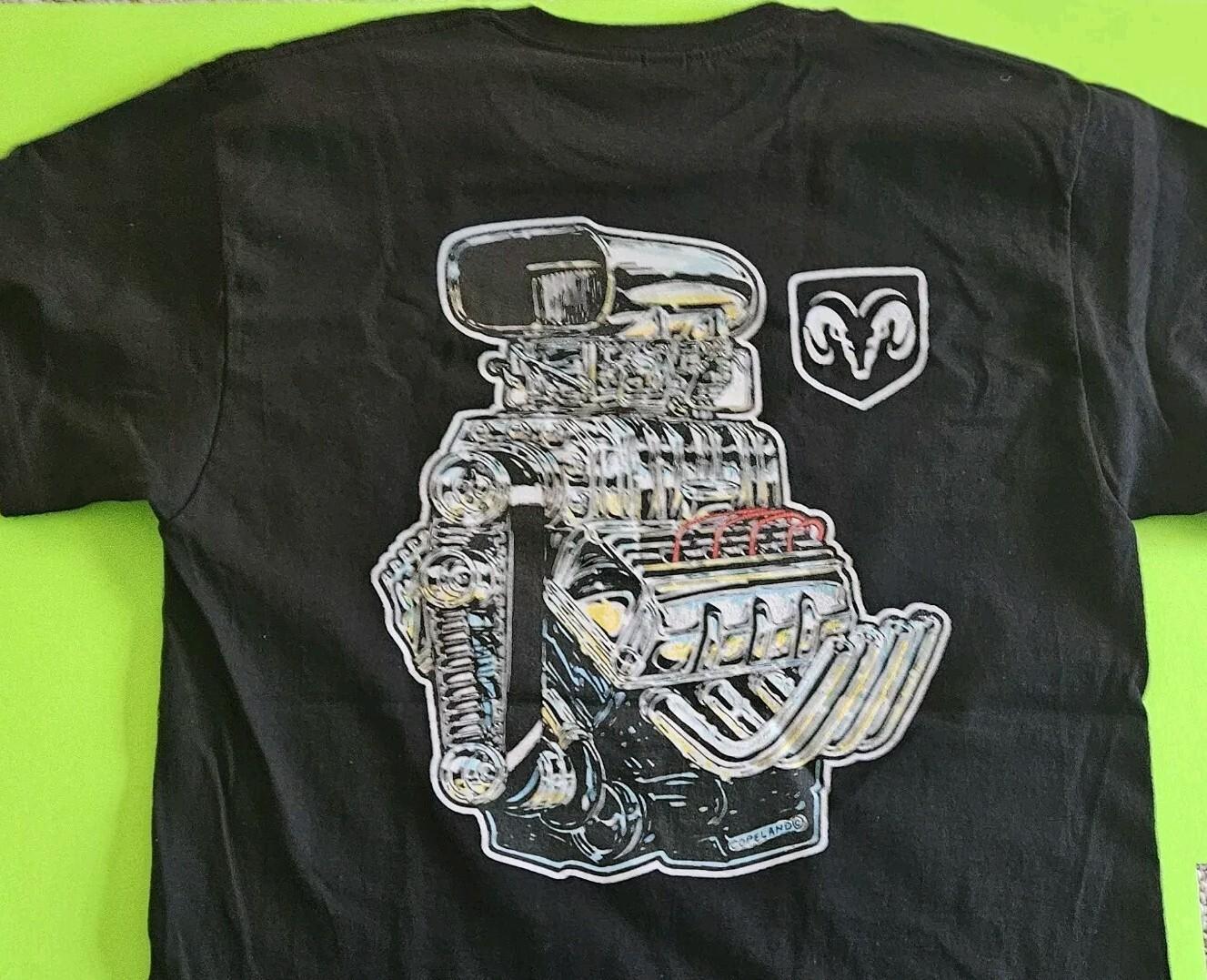 New HEMI Blown 526 Engine (E99) Men s Black 100% Cotton T-shirt XXXXL