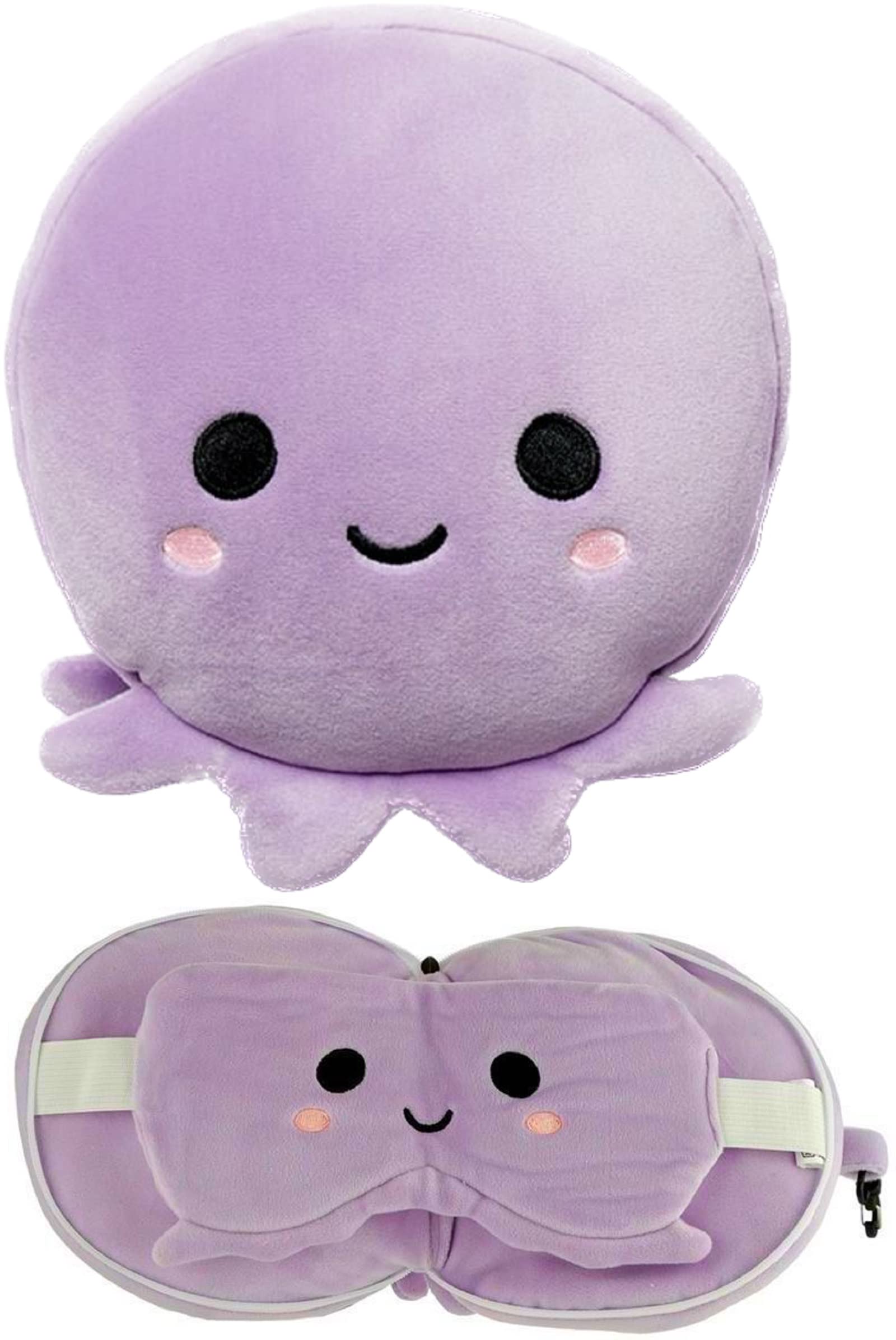 

Подушка для шеи Relaxeazzz Soft с милой маской для глаз в виде осьминога для и Отличный подарок для аутентичной японской маски, плюшевая, дорожная цельная, для самолетов, автомобилей,