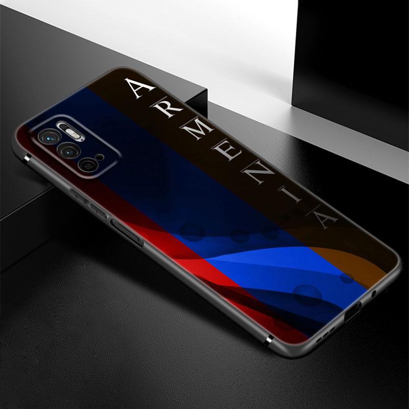 Armenia Armenians Flag Phone Case For Xiaomi Redmi Note 7 8 9 10 Lite 11 11E 11T 12 Pro 11S 4G 10T 5G 8T 9S 10S TPU Black Cover