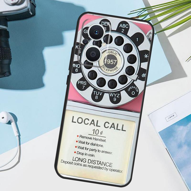 Retro Telephone Rotary Dial Cover For OPPO Reno 14 Pro 10 11 12 13 14F 13F 12F 11F 7 8 Lite OPPO Find X9 X6 X5 X8 Pro Case