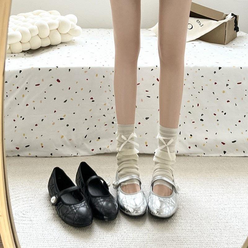 Fashion Flat Mary Jane Shoes Women's New Spring Everything with A Slip-on French Evening Shoes Soft Sole Gentle Single Shoes
