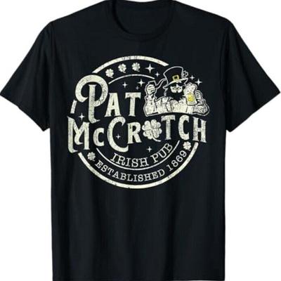Pat Mccrotch Irish Pub Leprechaun Funny St Patricks Day T Shirt