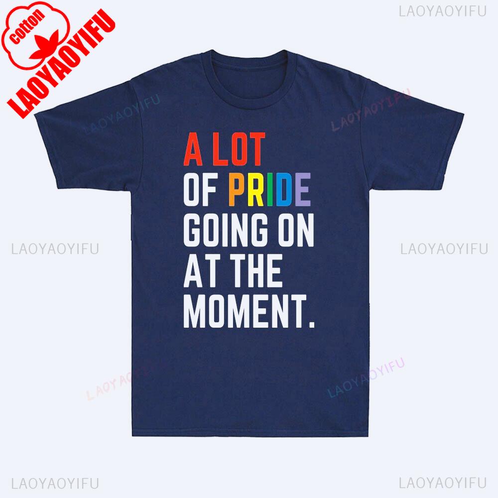 LGBT Pride Monat Lustig Viel Stolz Gerade Los Herren T-Shirt Unisex Buchstaben Slogan Gedruckt Sommer Kurzarm