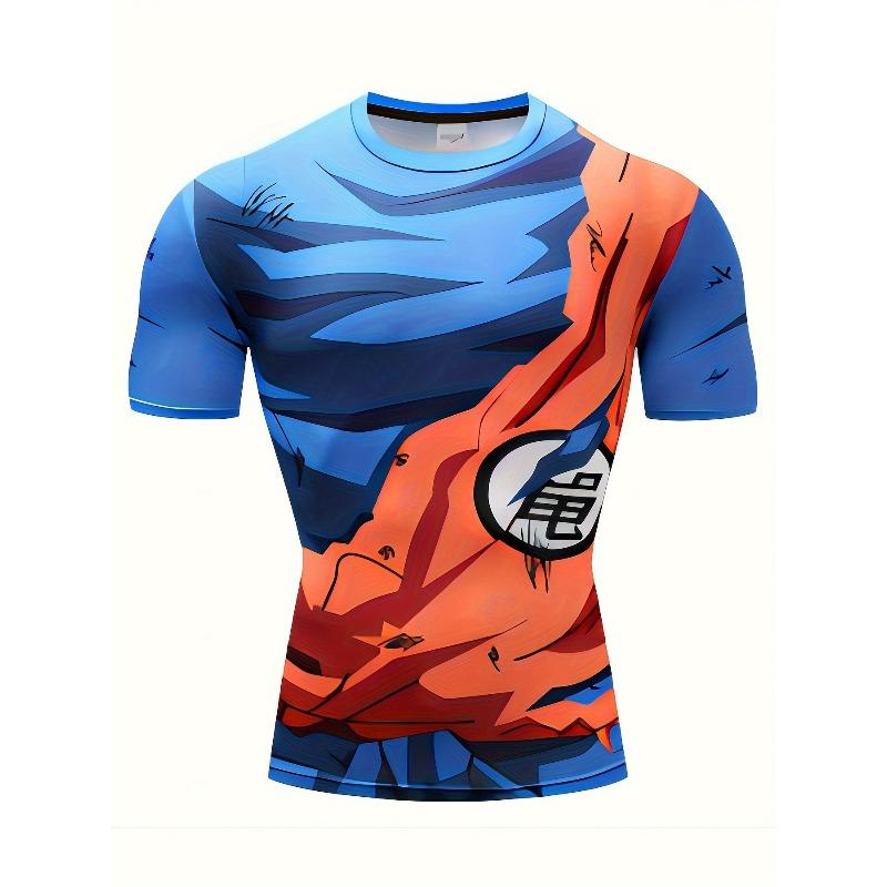 Men's 3D Printed T-Shirt Muscle Pattern Print Outdoor Fitness Breathable Quick Drying Sports Short Sleeve O-Neck Pullover Casual Top
