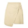 High-waisted Twisted Short Skirt New Solid Color Zipper Irregular Skirt for Summer