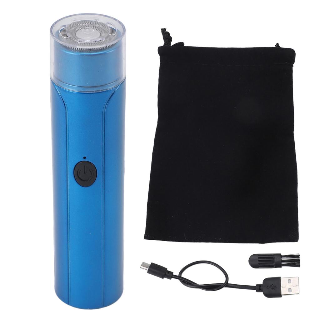 Electric Shaver High Efficiency Portable Rechargeable Electric Beard Trimmer and Shaver Blue