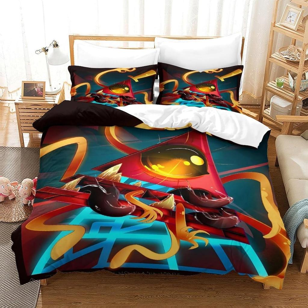Copripiumino Bill Cipher 3D Squisito Cartone Animato Gravity Falls Stampa Digitale Set Biancheria da Letto Piumone Letto Giovani Decorazione Casa Bambini Ragazzi