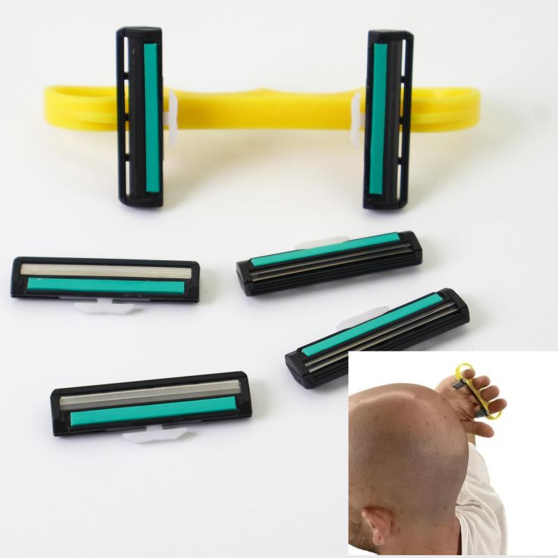 Sphärischer Doppelkopf Schneller Kahlhaarschneider Herren Bequemer Manueller Kahlhaarschneider zur Haarentfernung Mehrzweckrasierer