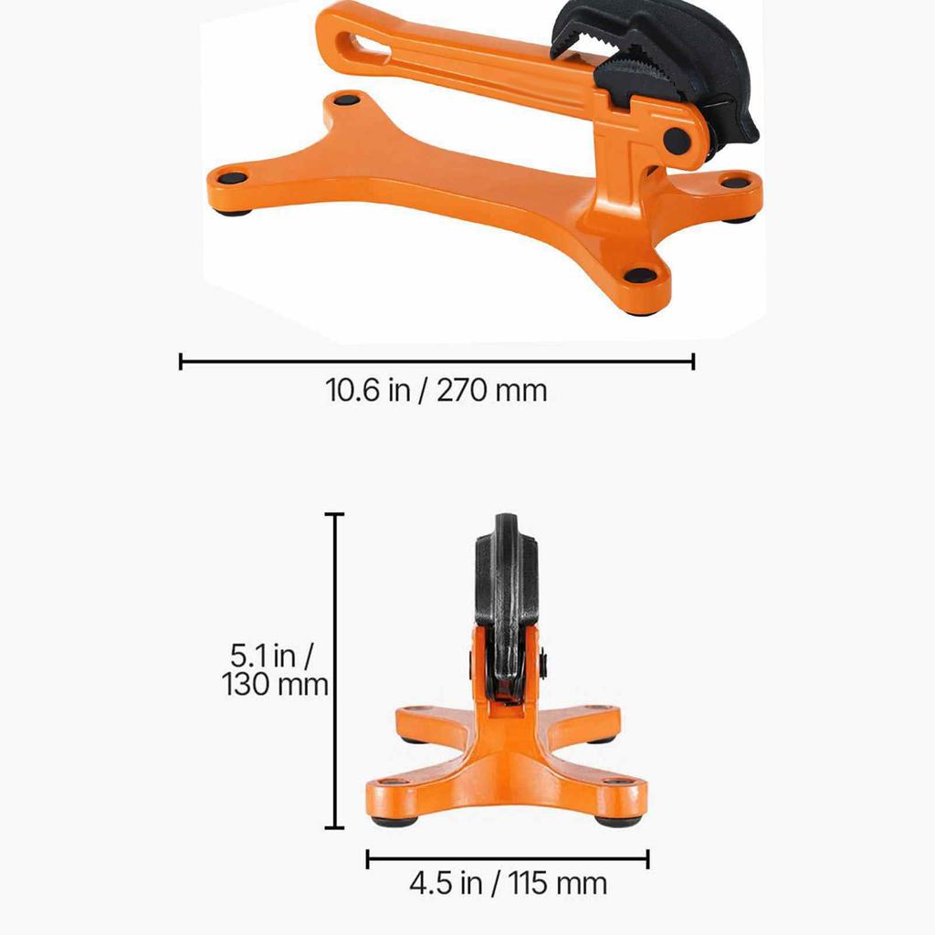 Portable Pipe Vise 1 8in 1 1 2in Capacity Lightweight Aluminum Non Slip Jaw Pipe Clamp for Plumbing HVAC Yellow