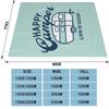 Soft Fleece Flannel Blanket Happy Camper Life Is Good Plush Throw Blanket for Couch Sofa Bed Adults Kids Blanket 80"x60"