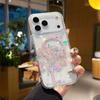 For IPhone 17 ProMax Laser Color Change N52 Magnetic Phone Case for Apple 16 Transparent Cherry Blossom Protective Cover