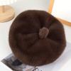 Winter Painter's Hat Vintage Faux Mink Fur Artistic Thickened Fashion Accessories Warmth Adjustable French Style One Size