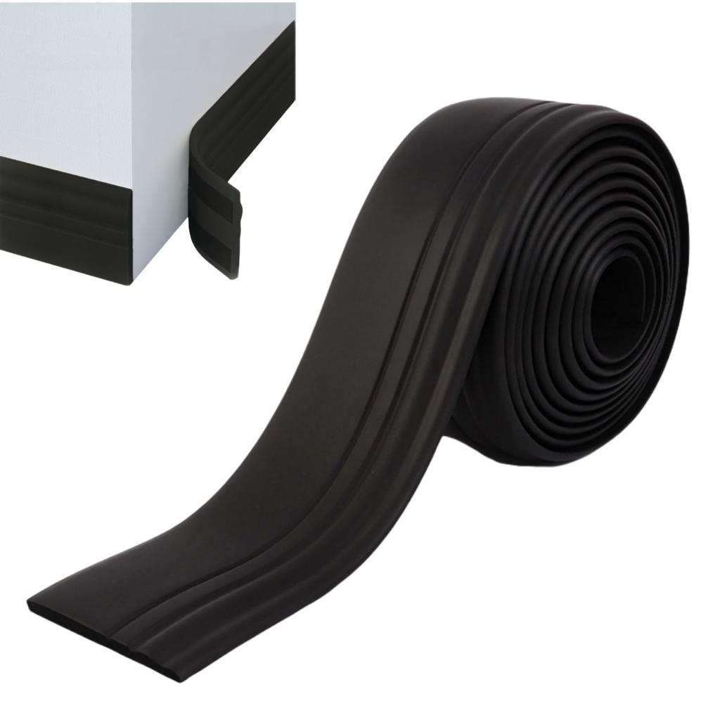 6.56Ft Flexible Wall Base Moulding Trim, Peel and Stick Rubber Baseboard Molding,4Inch Wide Flexible Molding Vinyl Wall Base Cove Base