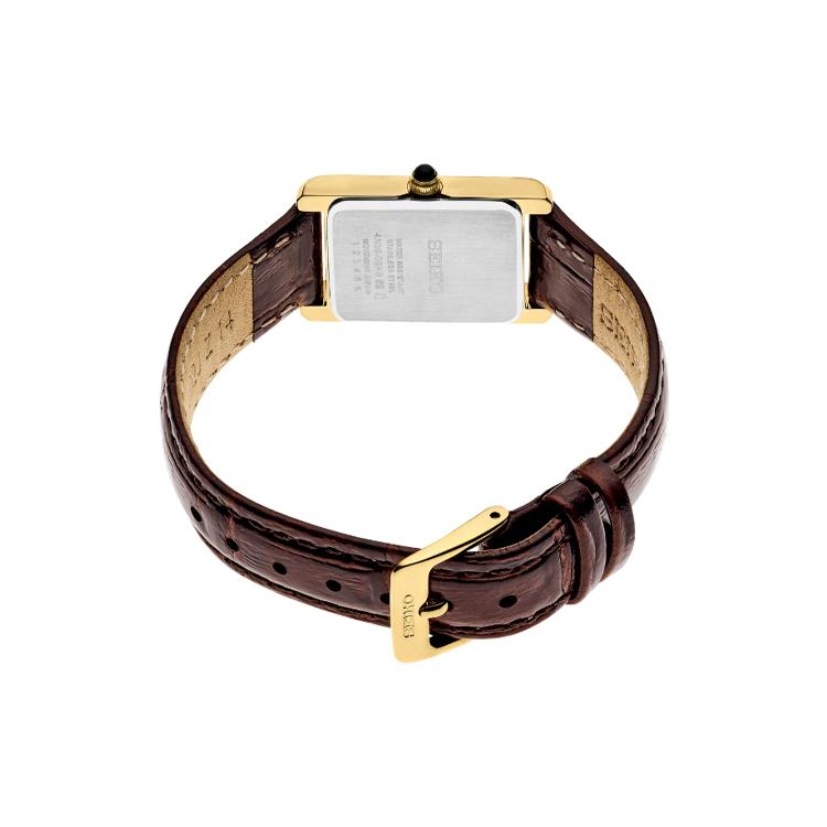 Seiko Essentials 30m Water Resistant Quartz Movement Leather Strap Watch Women's Watch SWR066
