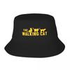 Custom The Walking Cat Beach Bucket Hat Unisex Women Unisex Father Day Gift Summer FisherUnisexs Hat