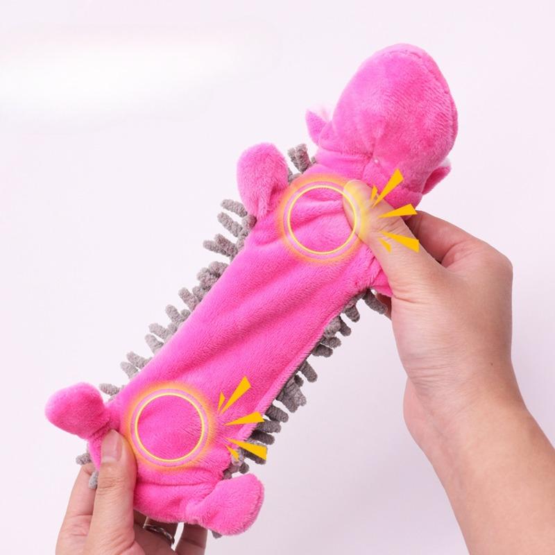 Hundespielzeug, das nicht zerkaut werden kann, Selbstunterhaltendes und Langeweile vertreibendes Haustier-Stofftier-Spielzeug, Zahnungs-, Zahnreinigungs- und Geräuschspielzeug