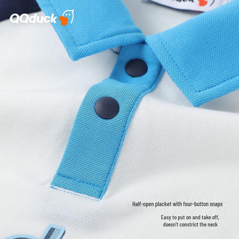 QQ DUCK Kids' Long-Sleeve Polo Shirt