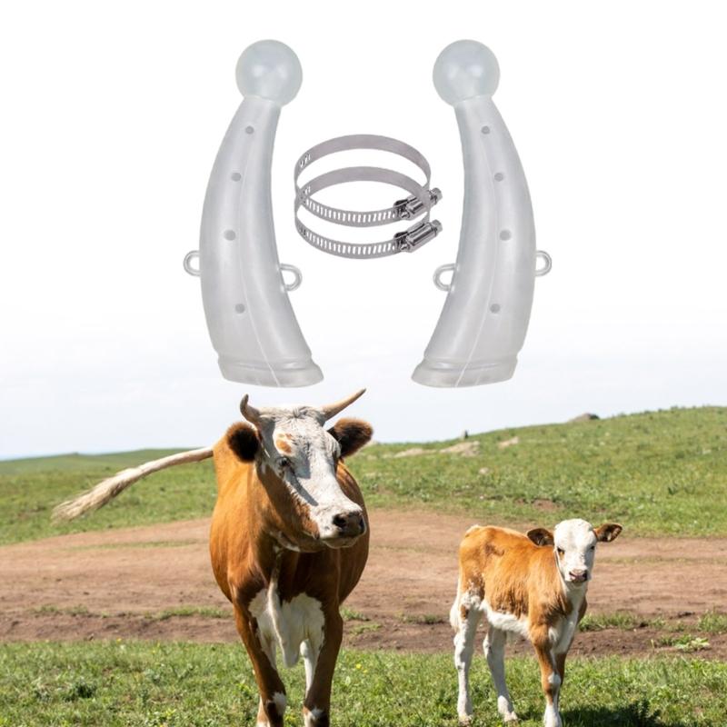 Capra Vitelli Bovini Tori Copertura Corno di Vacca Atossico Protezioni per Corno di Animale da Fattoria Per Vacca Durabilità Equipaggiamento di Sicurezza