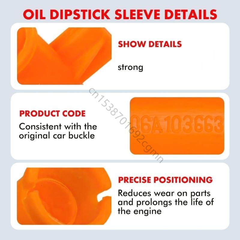 Leak Proof Engine Dipstick Adapter For Vehicles High Temperature Resistant ABS 06A103663B Oil Dipstick Boot 594E