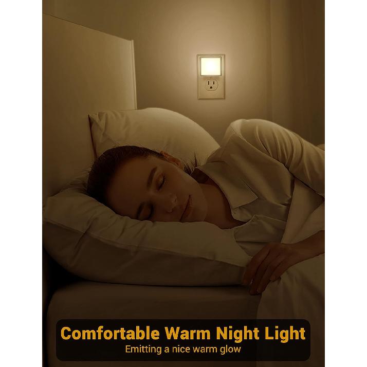 JandCase Night Lights Plug Into Wall 2Pack,Plug In Night Light Dusk-to-Dawn
