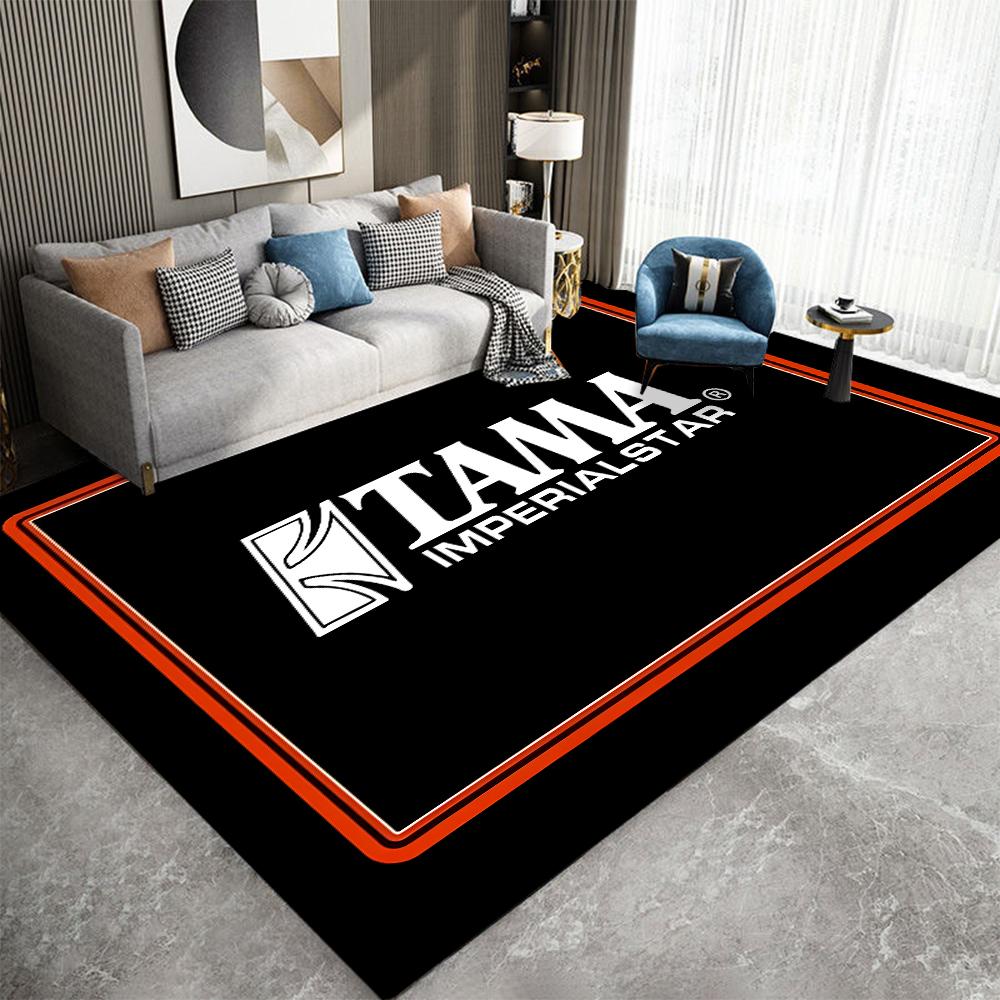 Stylish T-TAMA Drum Print Floor Mat Anti-Slip Carpet for Music Enthusiasts Unique Rug for Jazz or Electronic Drum-Themed Decor