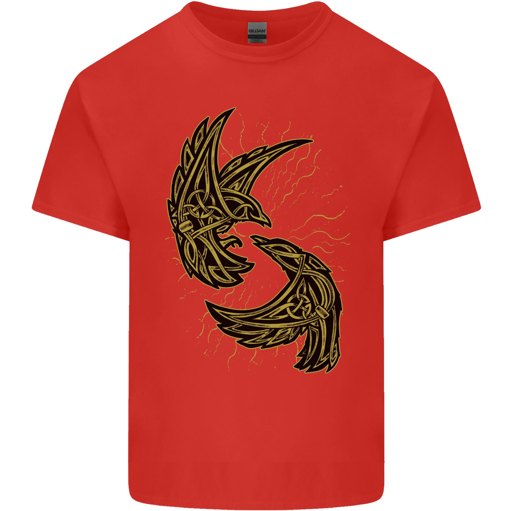 The Viking Raven Symbol Odin Ragnar Tribal Unisexs Light Cotton TShirt S